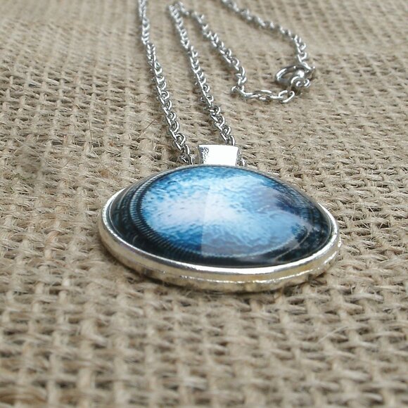 Stargate Glass Cabochon Pendant Necklace - Picture 6 of 12
